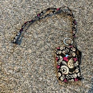 Vera Bradley Disney Lanyard and Zip ID - Pink, White, and Black, Mickey Mouse